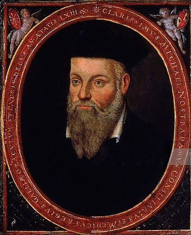 The Portrait of Michel de Nostredame (Nostradamus), a French Renaissance Medicine & Astrologer, painted by his son César de Nostredame (1553-1630?)