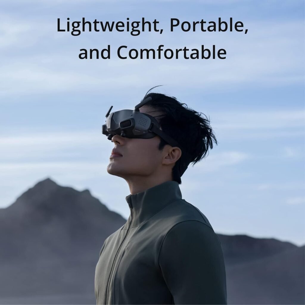 DJI Goggles 2 - Lightweight and Comfortable Immersive Flight Goggles with Stunning Micro-OLED Screens, HD Low-Latency Transmission, Adjustable Diopters, Wireless Streaming