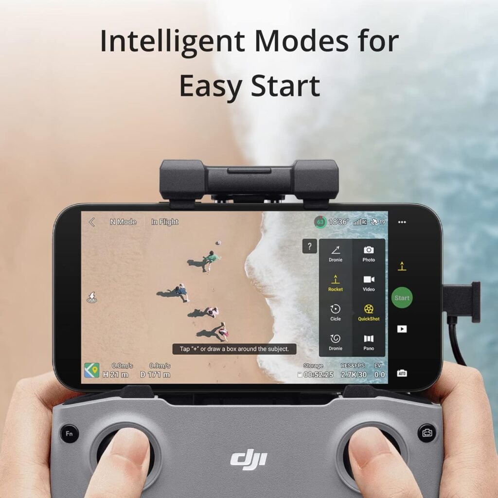 DJI Mini 2 SE, Lightweight and Foldable Mini Camera Drone with 2.7K Video, Intelligent Modes, 10km Video Transmission, 31-min Flight Time, Under 249 g, Easy to Use, Photo-Shooting Tour, Street Snap