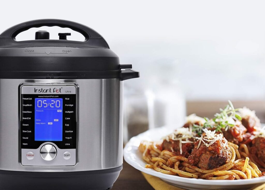 Instant Pot Ultra 60 Ultra 6 Qt 10-in-1 MultiUse Programmable Pressure Cooker, Slow Cooker, Rice Cooker, Yogurt Maker, Cake Maker, Egg Cooker, Saut ©, and more, Stainless Steel/Black