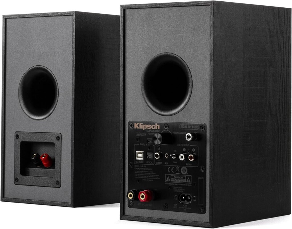 Klipsch R-41PM Powered Bookshelf Speaker,Black